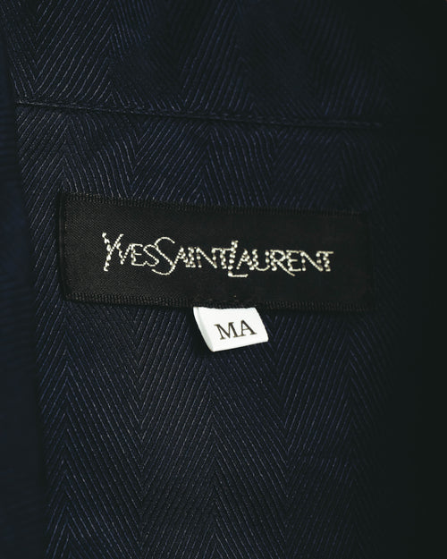 "Yves Saint Laurent" 90's-00's Herringbone silk pajama shirt