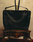 "Salvatore Ferragamo" 90's-00's Textured calf hair shoulder bag