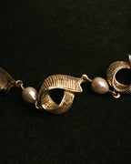 “Yves Saint Laurent” 80’s-90’s Baroque pearl heart motif necklace