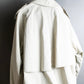 "MARILYN DE PEREL" Covered button detail  Ivory feminine trench coat