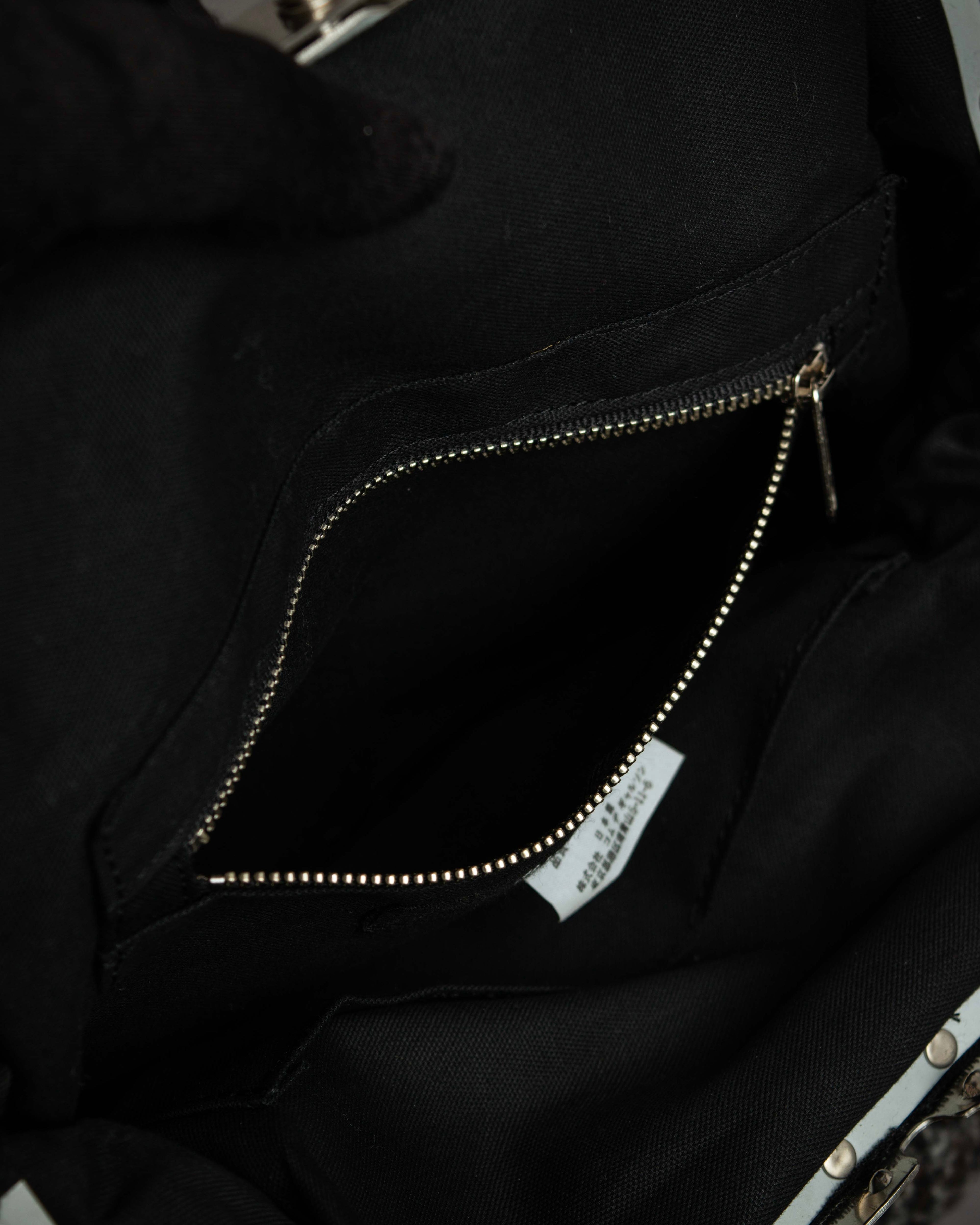 "JUNYA WATANABE COMME des GARCONS" Mixed tweed gathered detail clasp bag