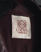 "LOEWE" 80’s-90’s nappa leather shawl-collar jacket