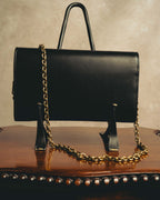 -SPECIAL- “Saint Laurent” 20’s Le Maillon smooth leather chain wallet