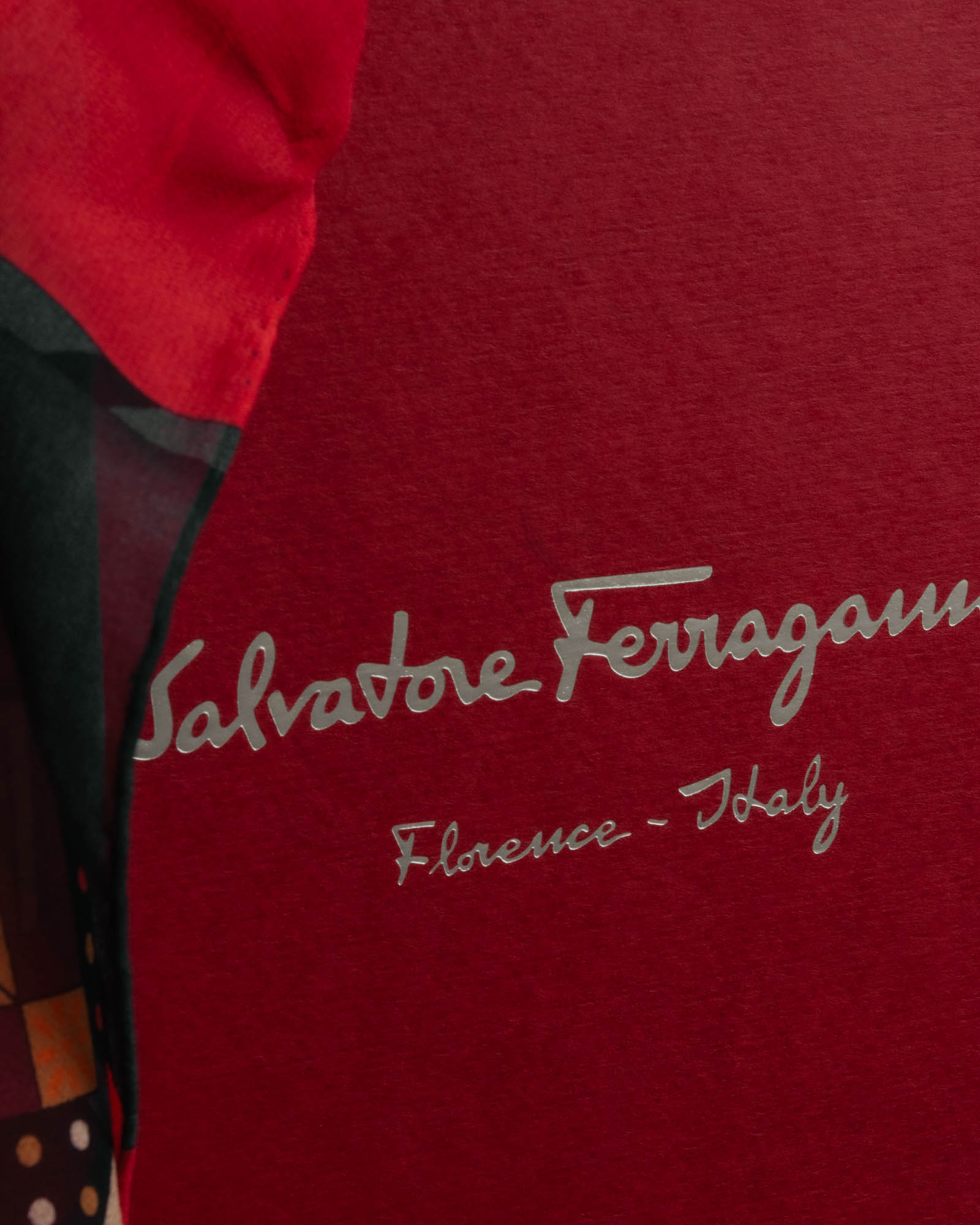 "Salvatore Ferragamo" 2010's Geometric tribal print silk scarf