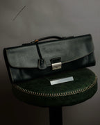 "E. MARINELLA Sottobraccio" Slide closure design 2way leather bag