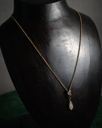 "Christian Dior" 00’s crystal pave cd drop necklace and earrings set