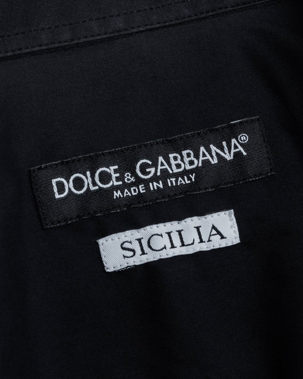 "Dolce & Gabbana" Logo embroidered tie design dress shirt