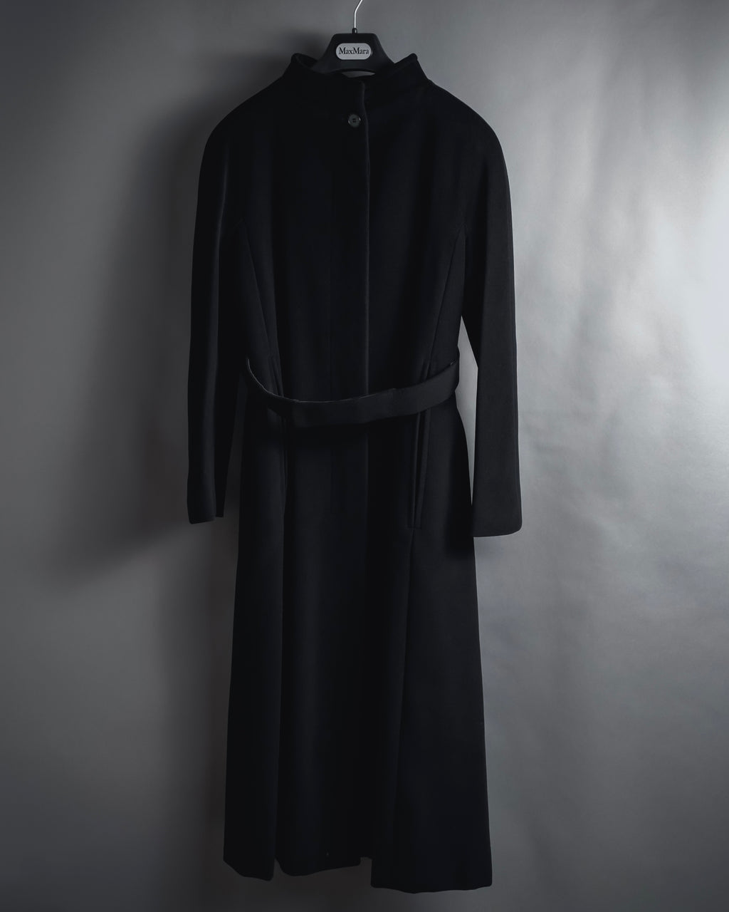 "Max Mara" 90’s-00’s Stand collar belted coat
