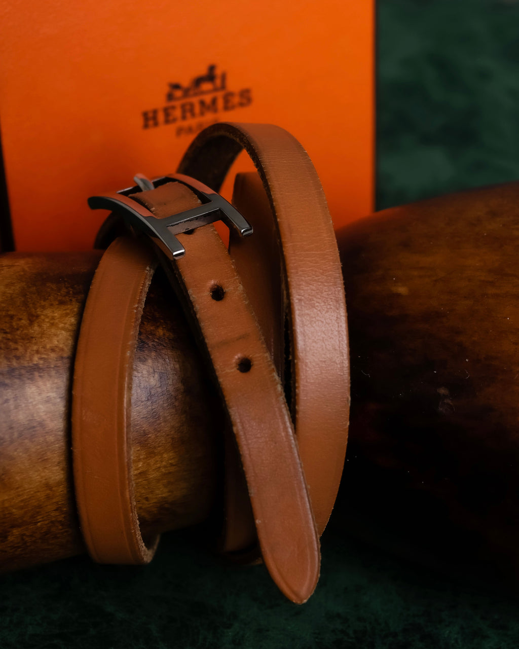 "HERMES" API Doubletour layered design belt bracelet