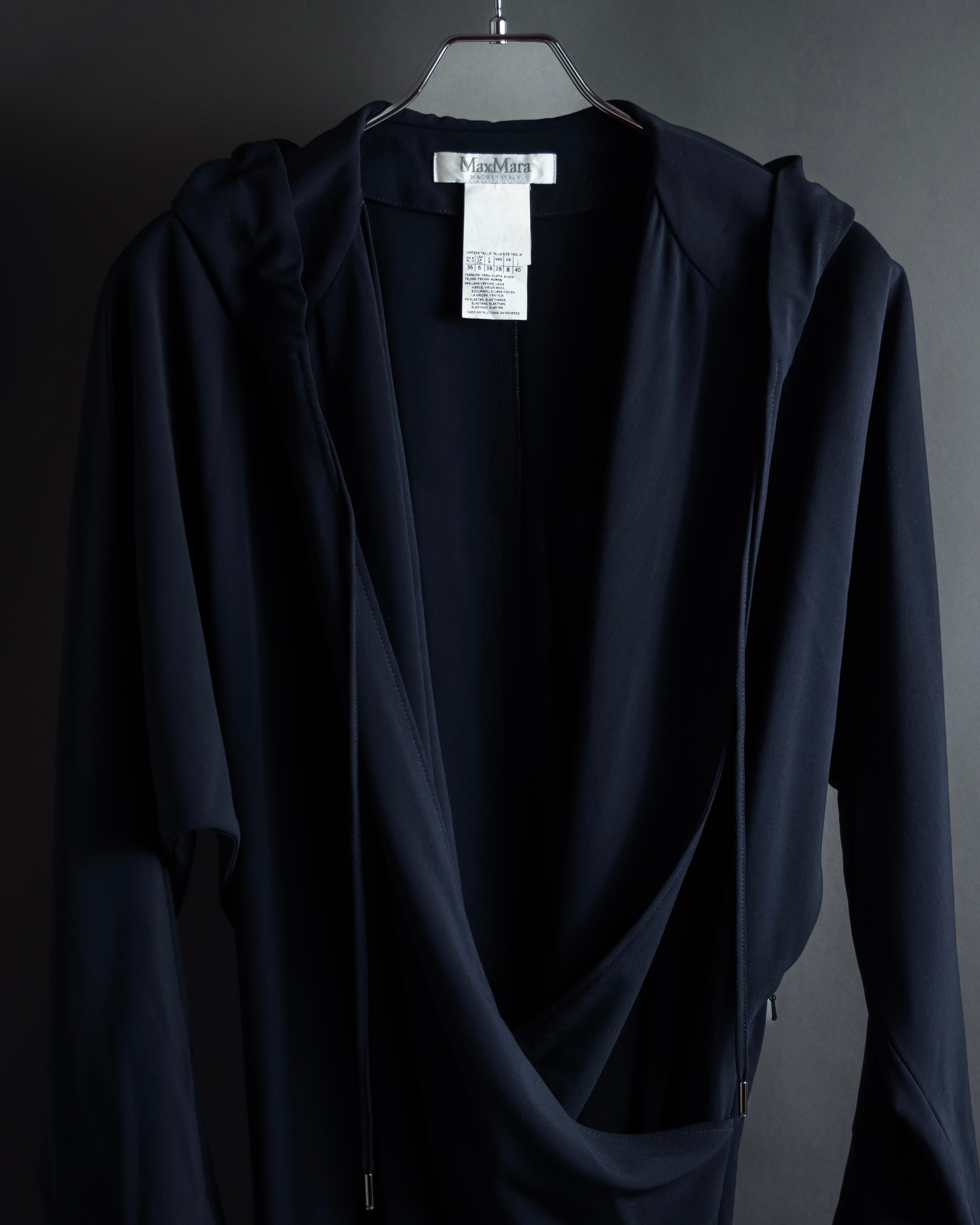 "Max Mara" Draping design hooded coat