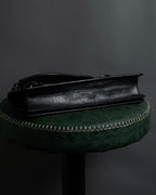 -SPECIAL- "YVES SAINT LAURENT"
00's Tom Ford period stacked ring design horizontal leather bag