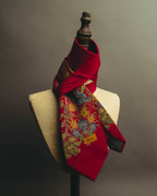 "GUCCI" 70's-80's Floral silk scarf tie