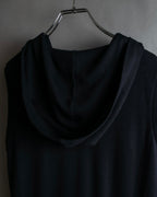 "Christian Dior" Satin ribbon waist detail hooded dress