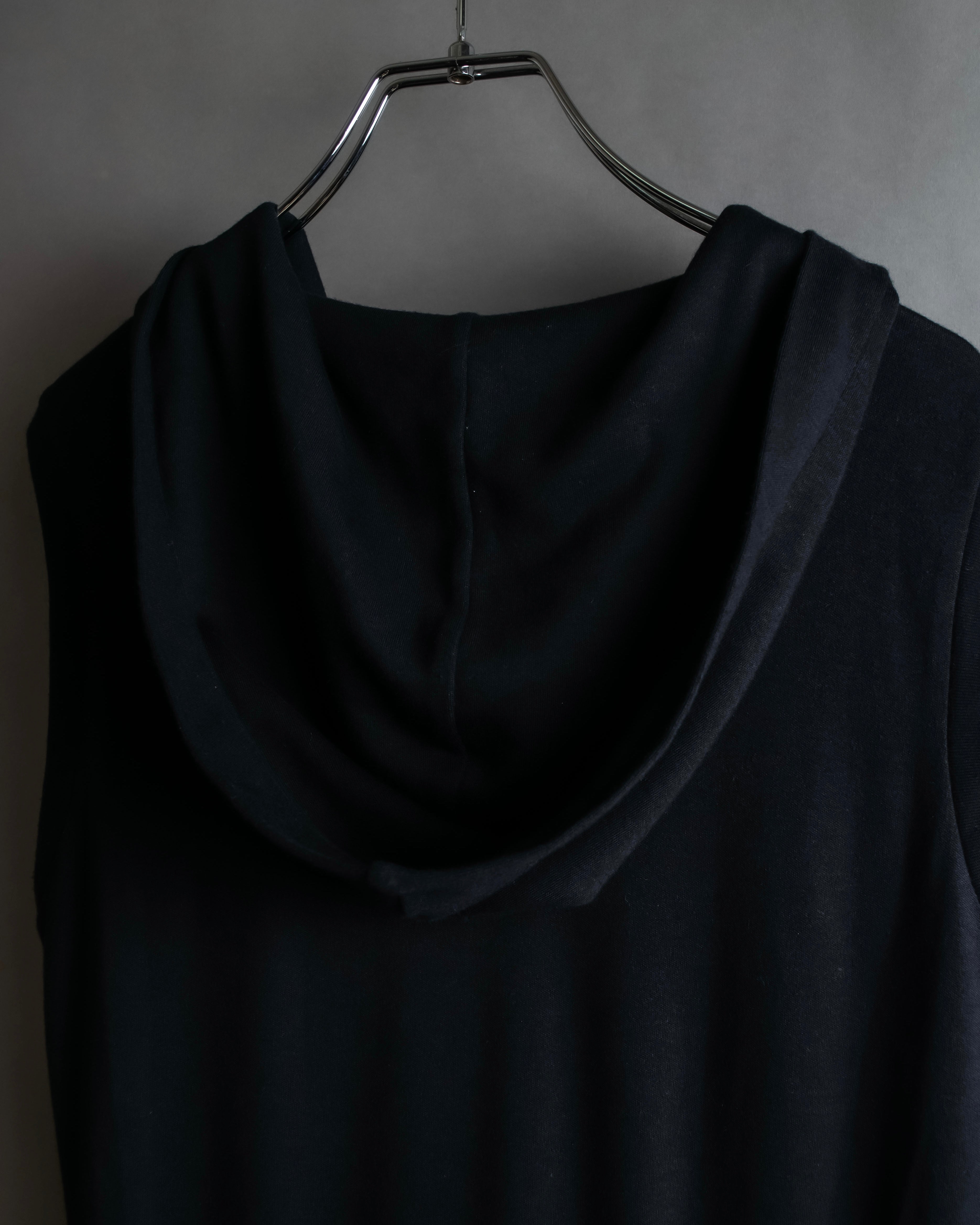 "Christian Dior" Satin ribbon waist detail hooded dress