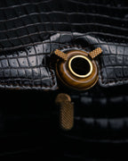 –SPECIAL– “GUCCI” 50’s-60’s Crocodile leather top handle bag