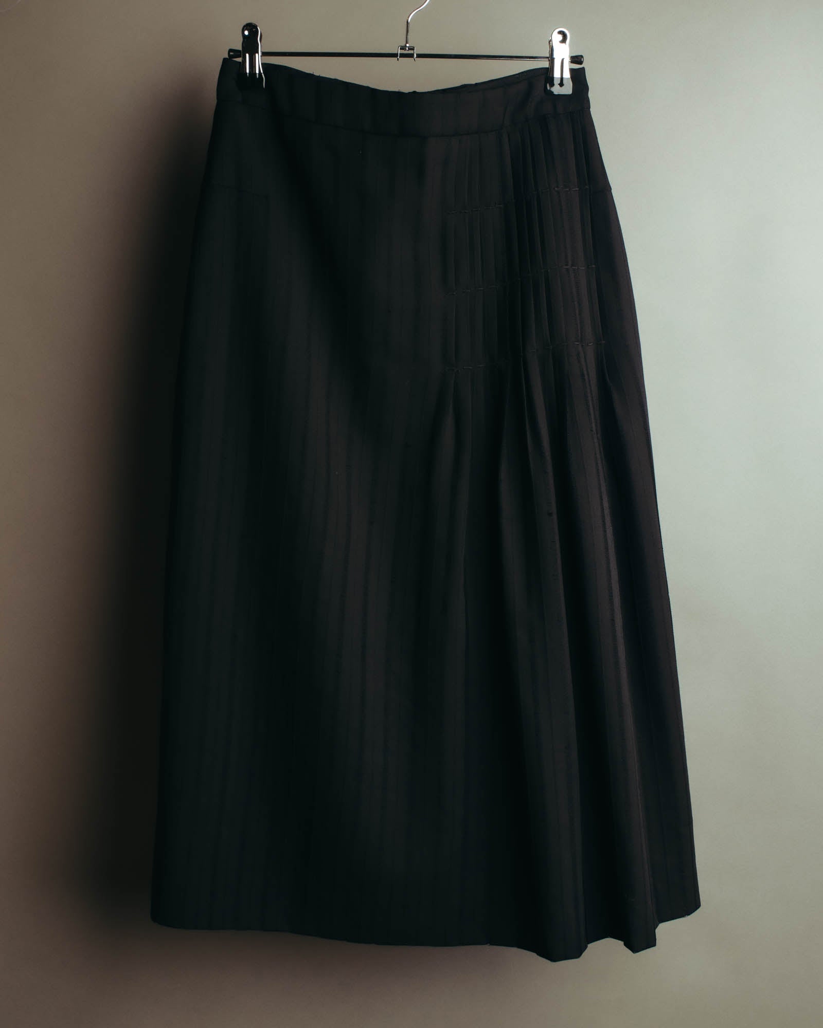 "VERONIQUE BRANQUINHO" 90's-00's Sculptural pleated wool skirt