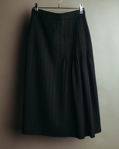 "VERONIQUE BRANQUINHO" 90's-00's Sculptural pleated wool skirt