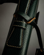 "E. MARINELLA Sottobraccio" Slide closure design 2way leather bag
