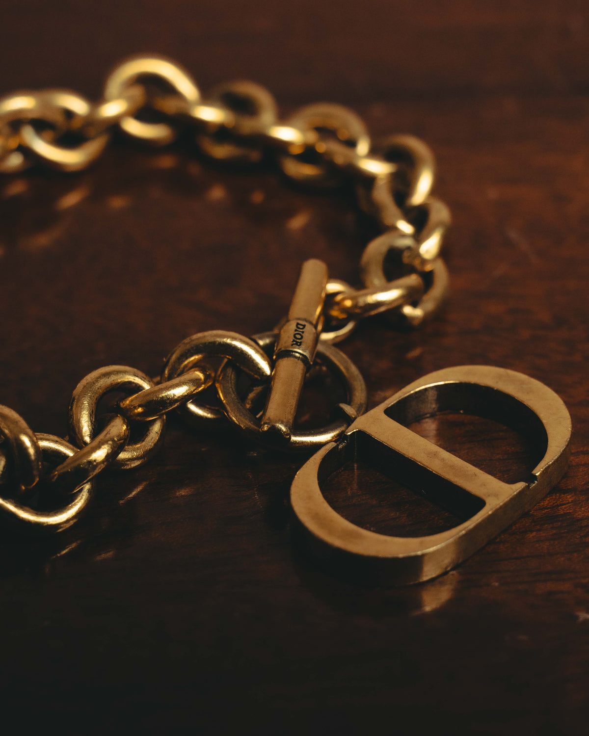 -SPECIAL- “DIOR” 2018-2025 Oversized CD charm chain bracelet