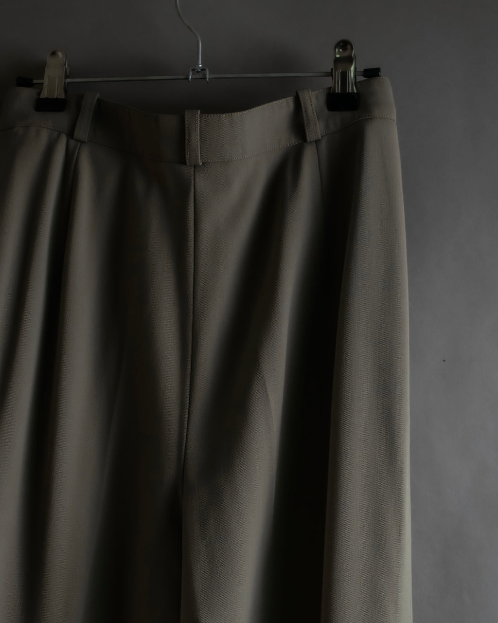 "HERMES" Margiela period silk wide straight slacks