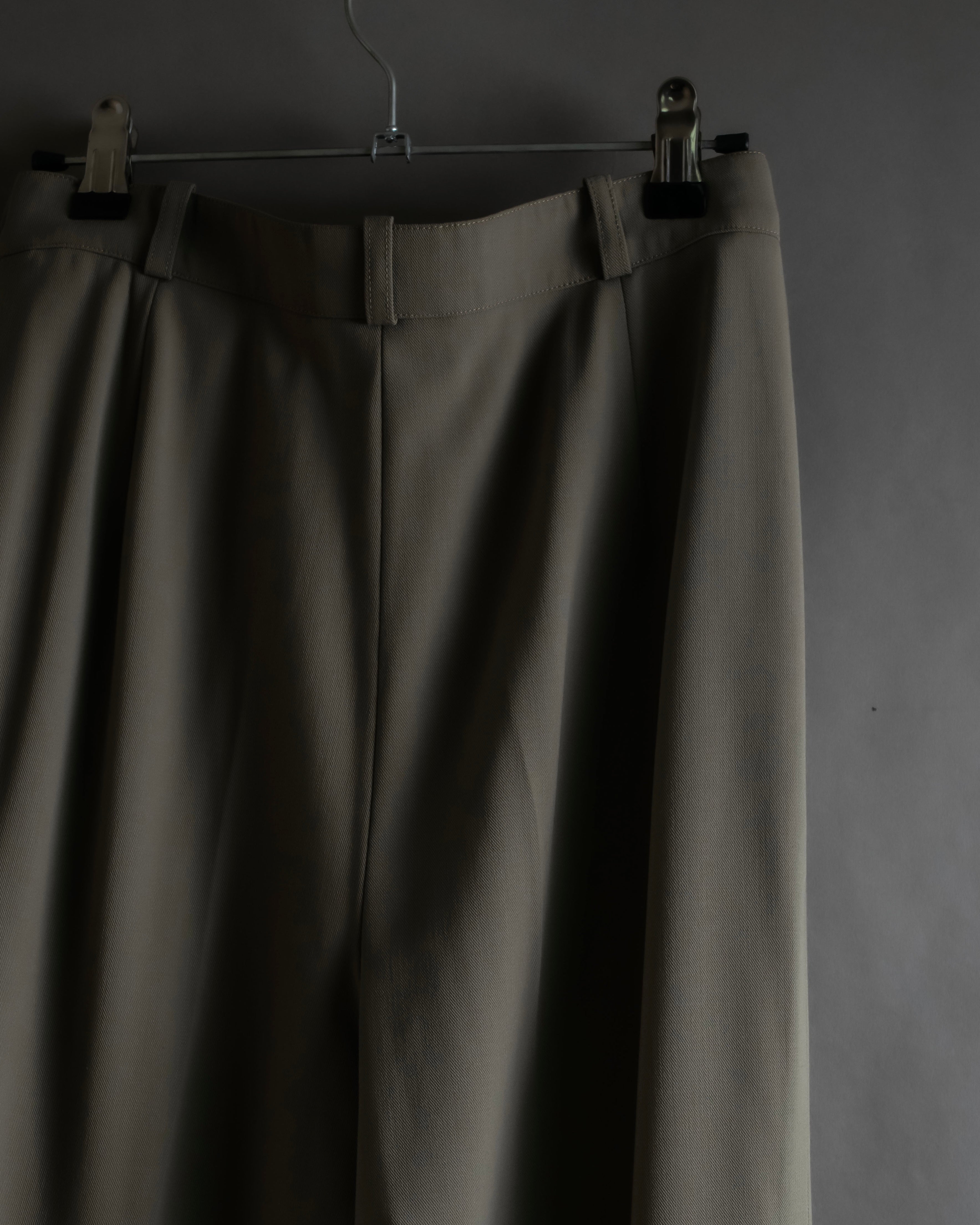 "HERMES" Margiela period silk wide straight slacks