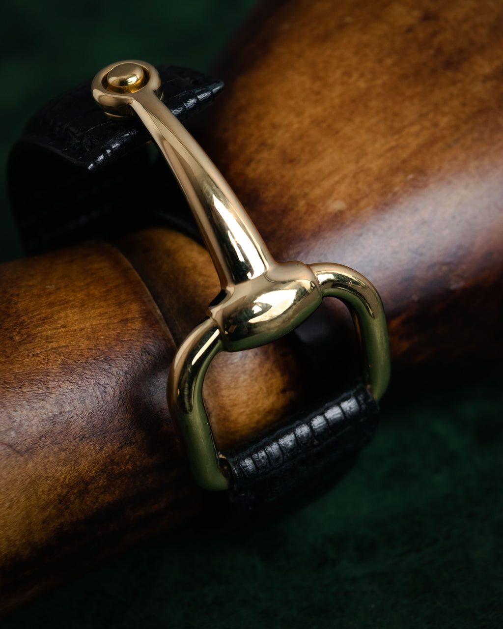 “GUCCI” 90’s-00’s Lizard horsebit bracelet