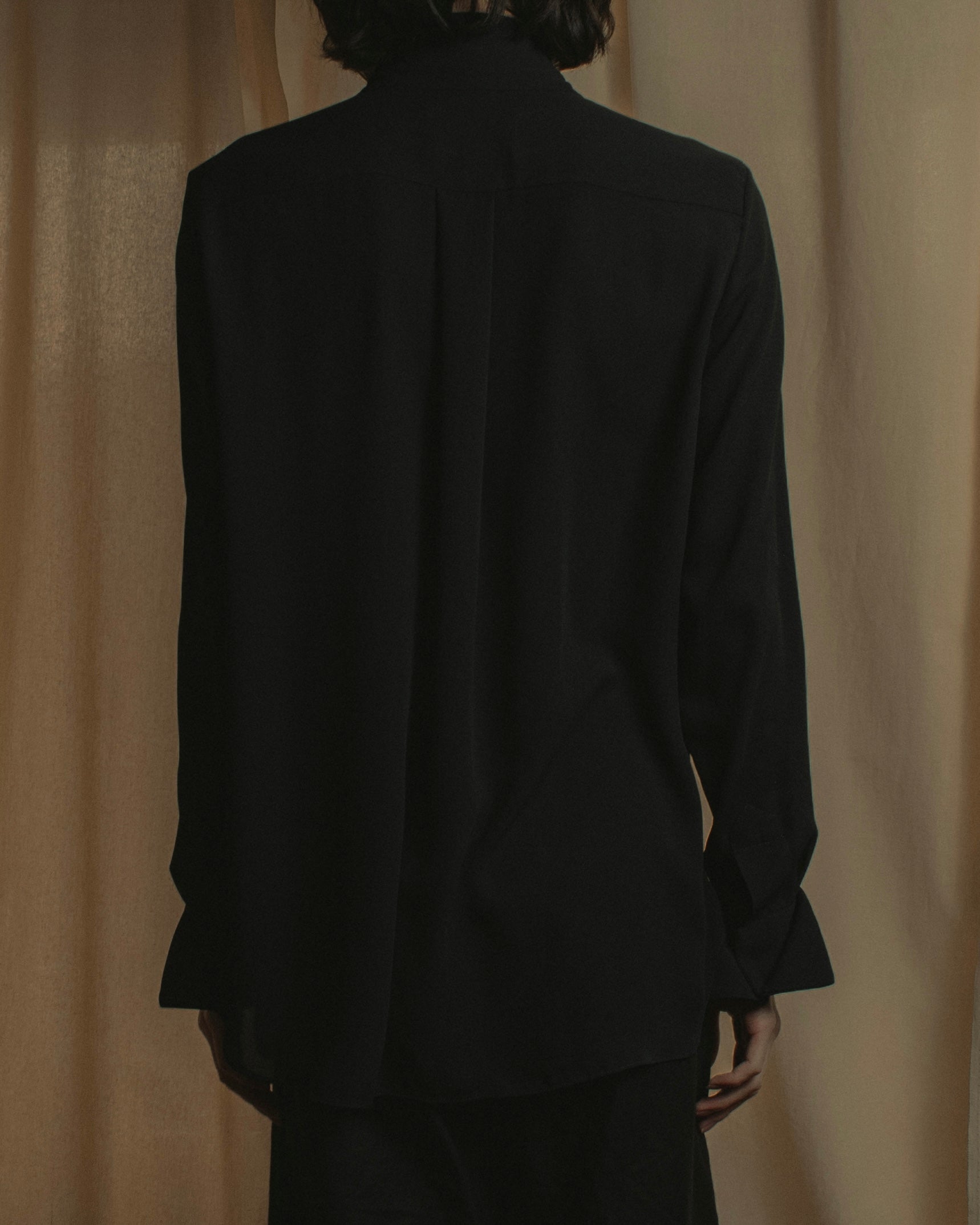 "Maison Margiela" 16SS Bow tie draping shirt