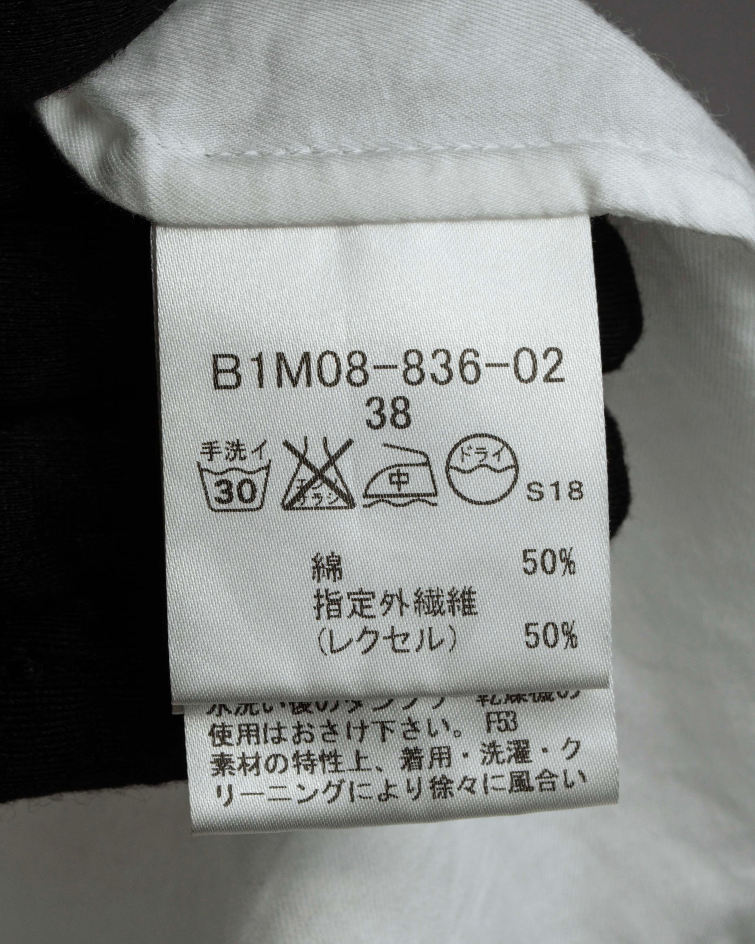 "BURBERRY" Frill design collarless blouse