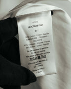 -SPECIAL- "Dior" 10's-20's Sculptural cord embellished concealed placket long sleeve dress shirt
