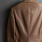 "LOEWE"  Camel brown leather tailored jacket