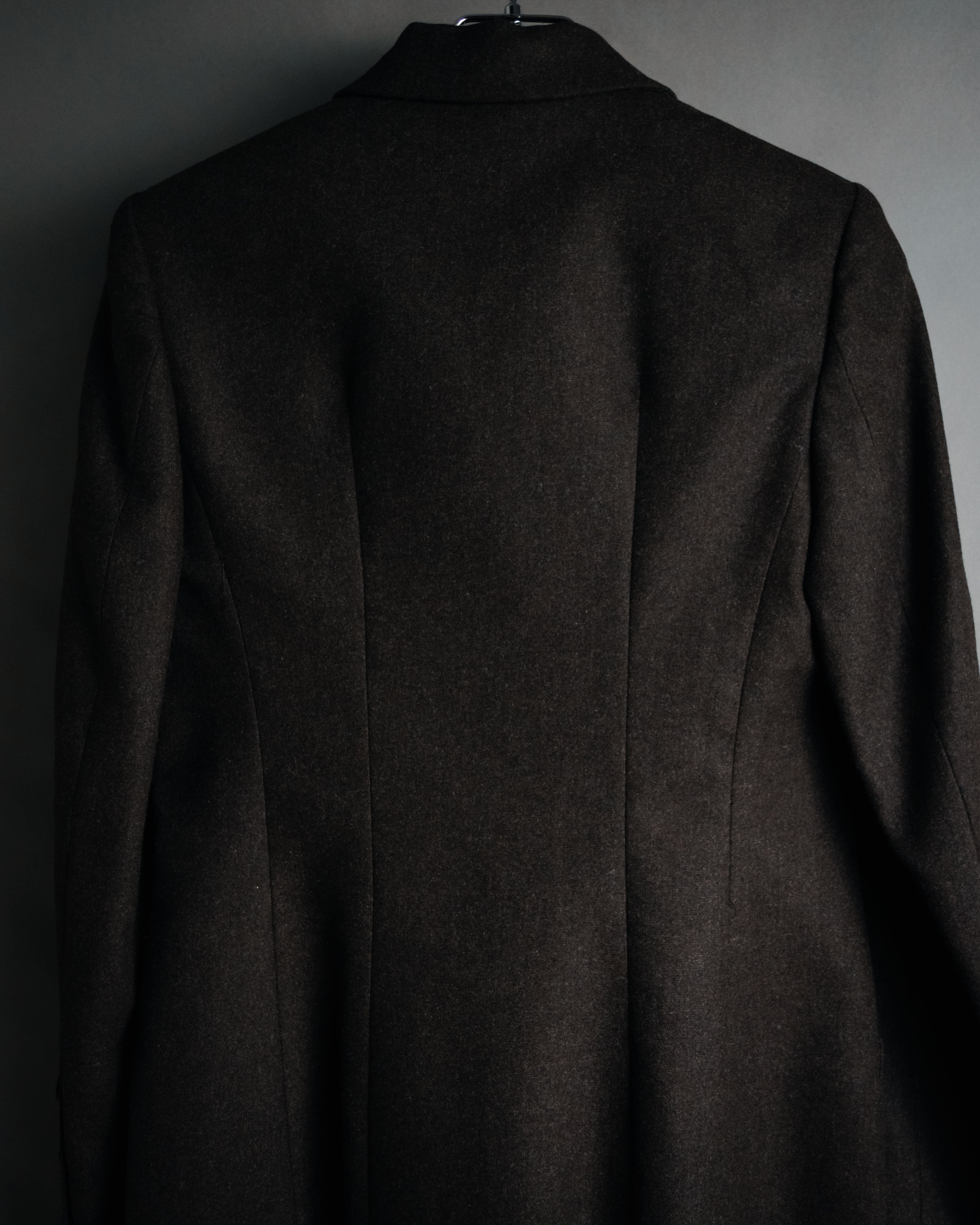 “Salvatore Ferragamo” 2000’s Four button tailored wool blend jacket