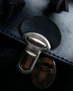 "COMME des GARCONS" Drawcord strings design PVC leather bag