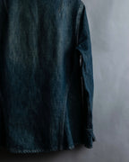 "GUCCI" Vintage faded shaped denim jacket