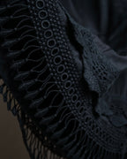 "LIMI feu" Knitted lace design belted sleeveless dress