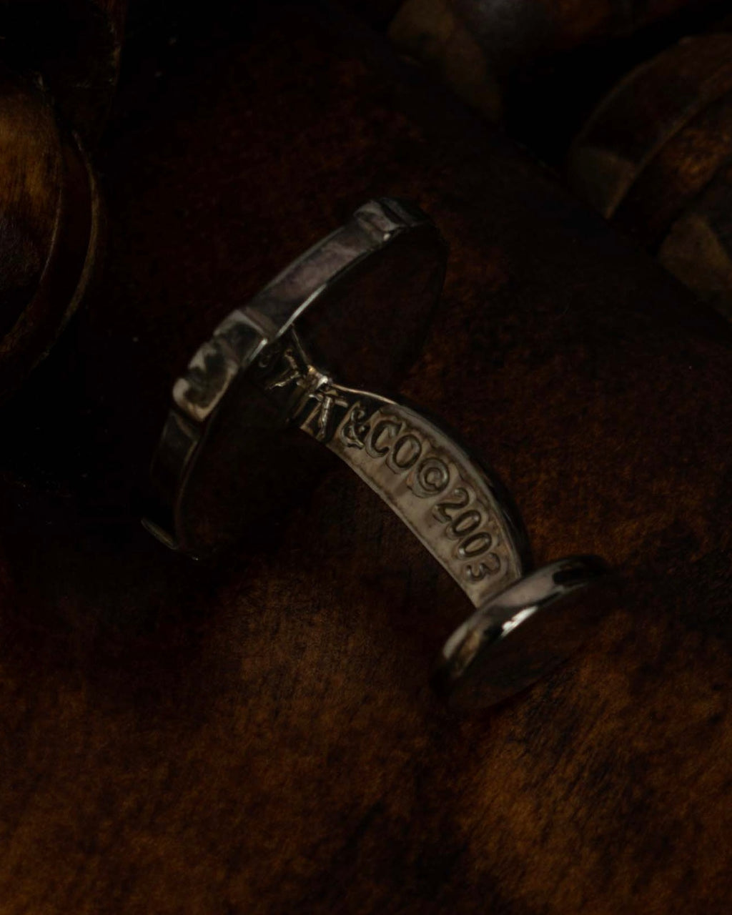 "Tiffany&Co" Atlas design silver cufflinks