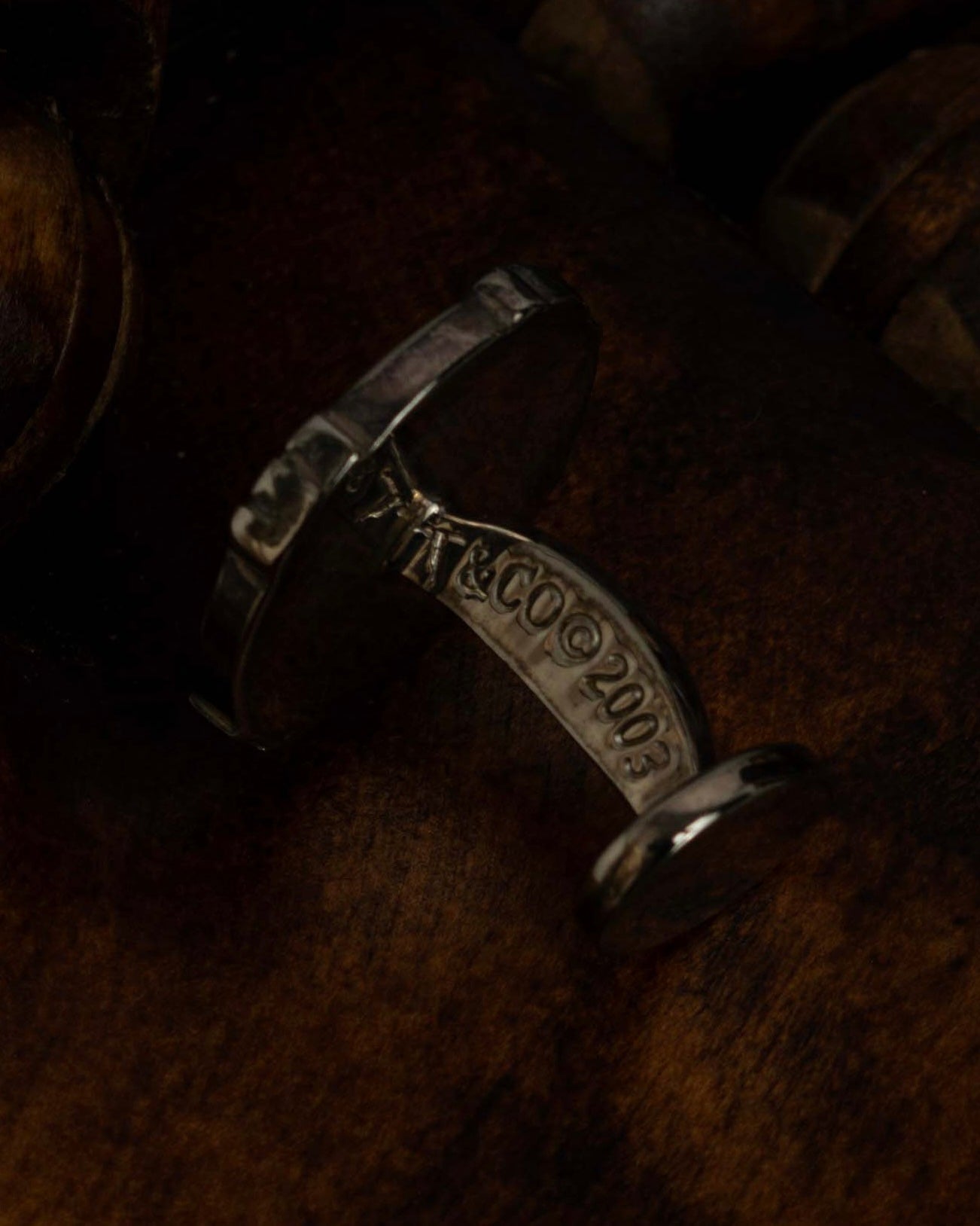 "Tiffany&Co" Atlas design silver cufflinks