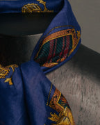 “CELINE” 2019-2024 Heraldic chain cotton scarf