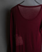 "YOHJI YAMAMOTO FEMME" 13SS Burgundy color sheer pullover