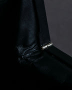 "JEAN PAUL GAULTIER" Logo engraved clasp frame 2way leather bag