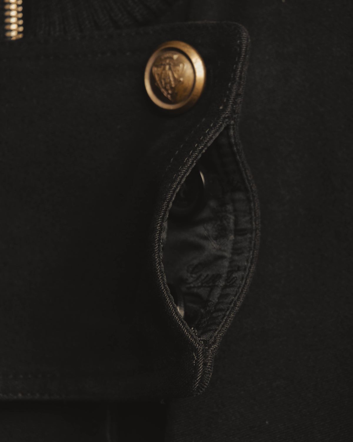 “GUCCI” Late 00’s military detail cotton long jacket