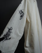 "PRADA" 22SS Sea fable motif print oversized shirt