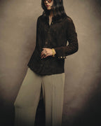 -SPECIAL- “BOTTEGA VENETA” 80’s-90’s Intrecciato suede leather shirt