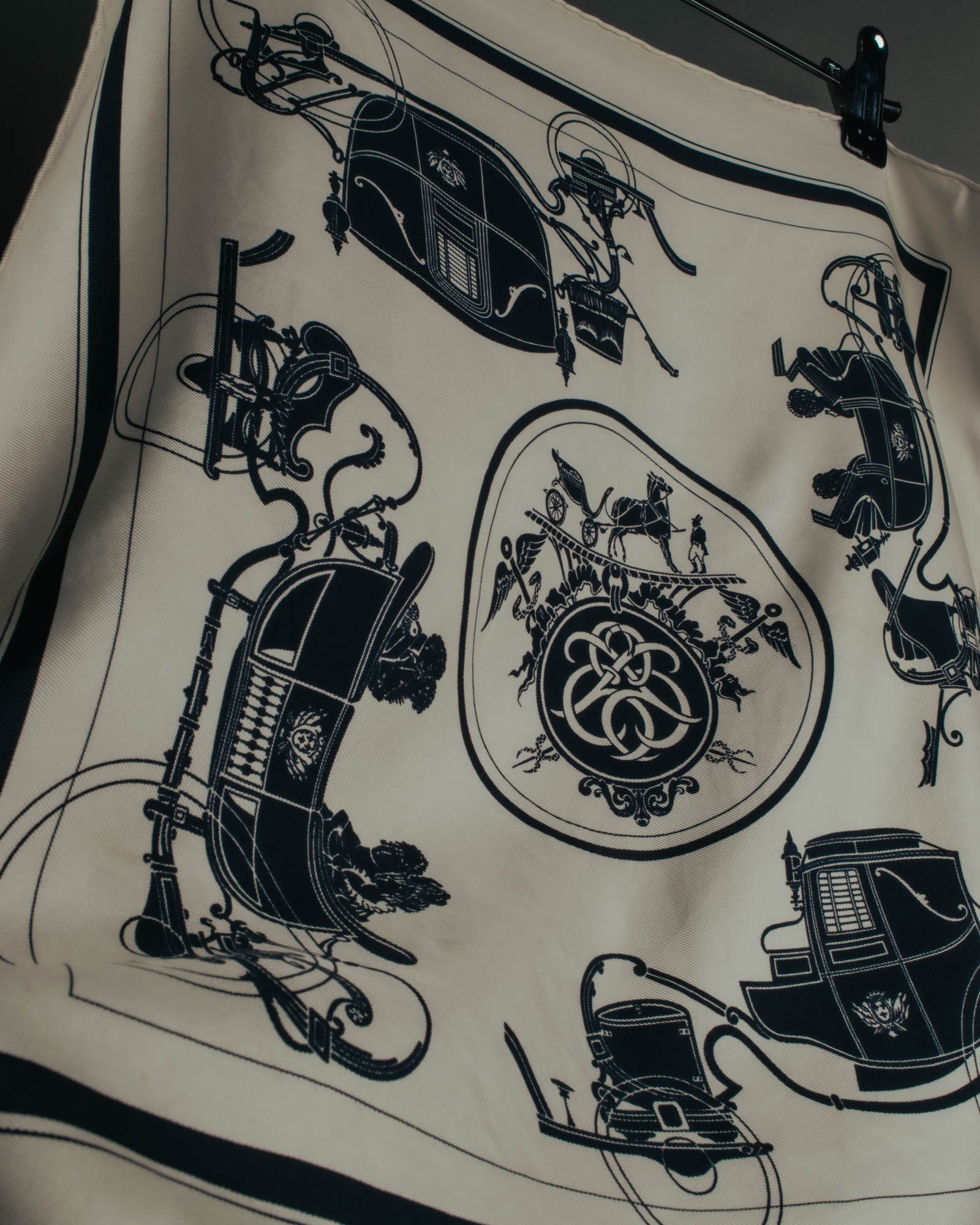 "Hermès" Classic ex libris silk scarf