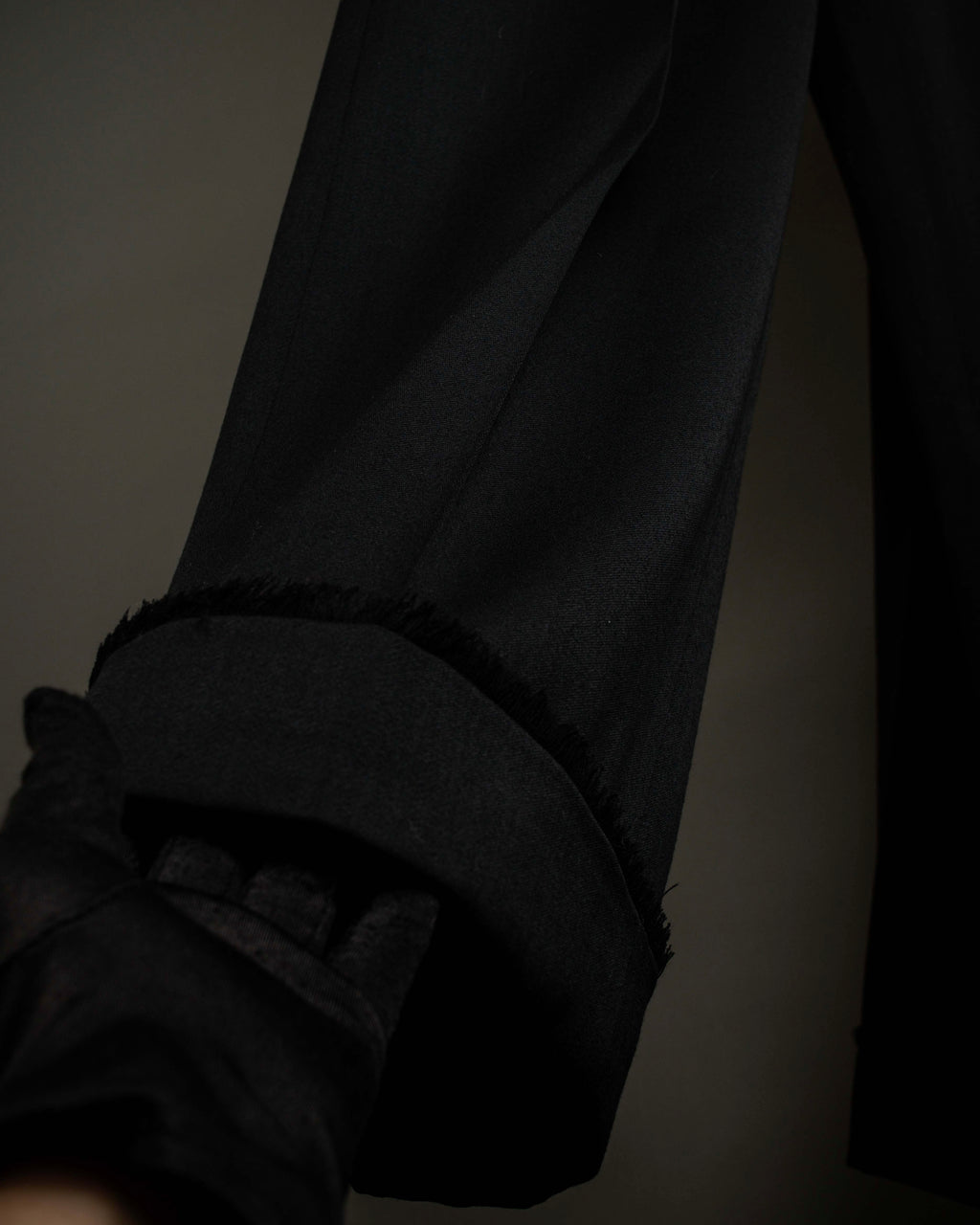 "CHANEL" Fringe design high waist straight cut slacks