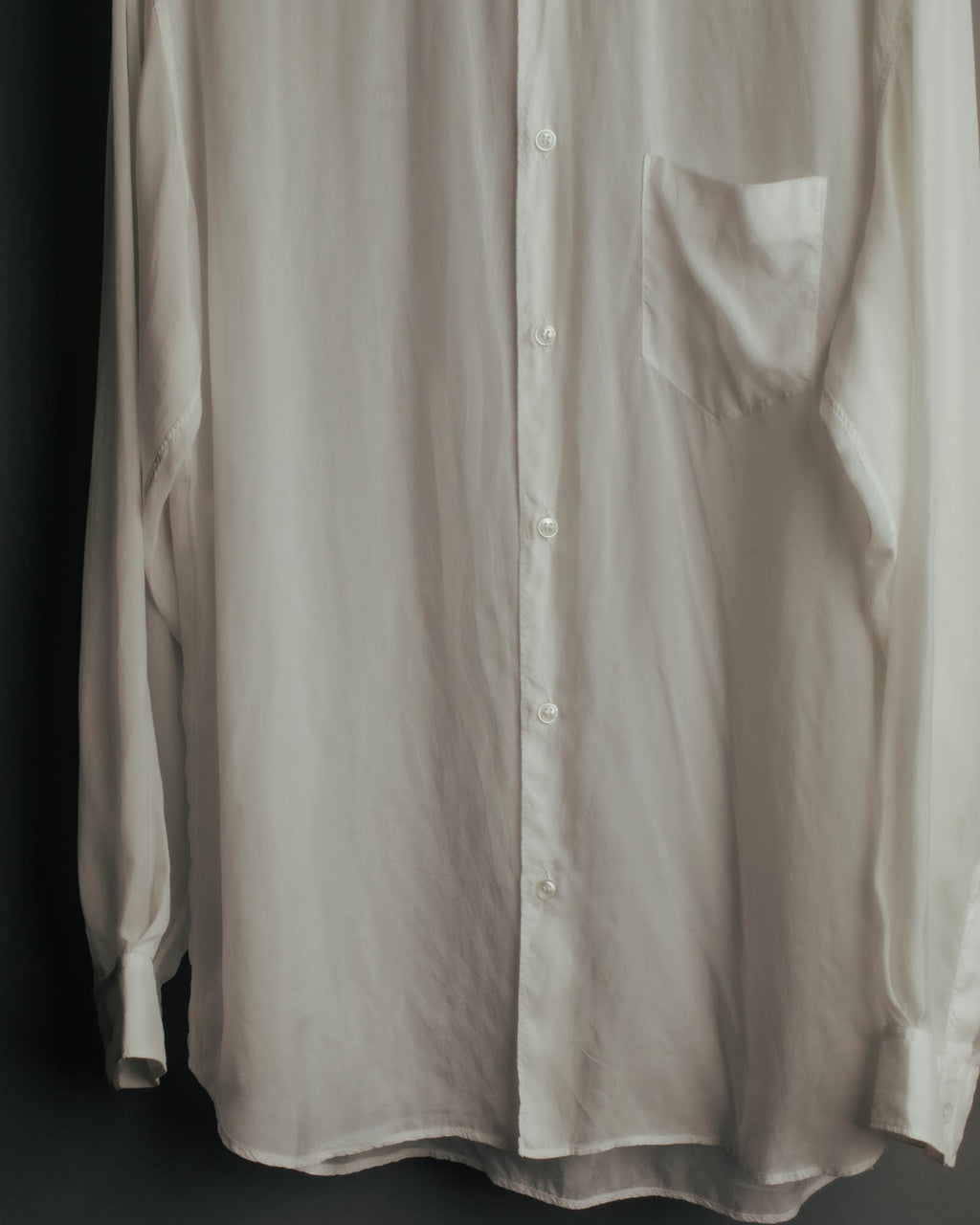 “Maison Margiela” 2018’s-20’s Cupro sheer white shirt
