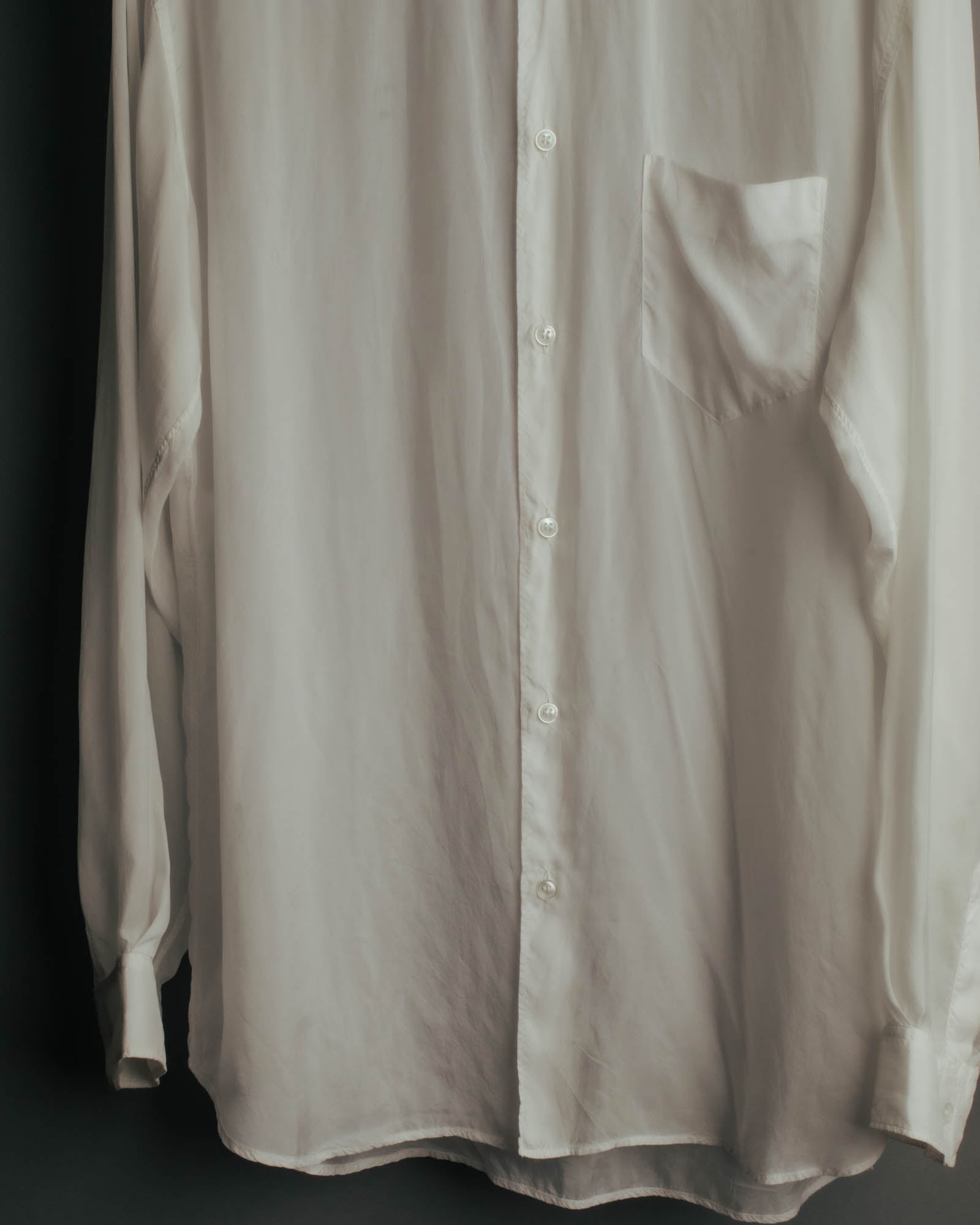 “Maison Margiela” 2018’s-20’s Cupro sheer white shirt