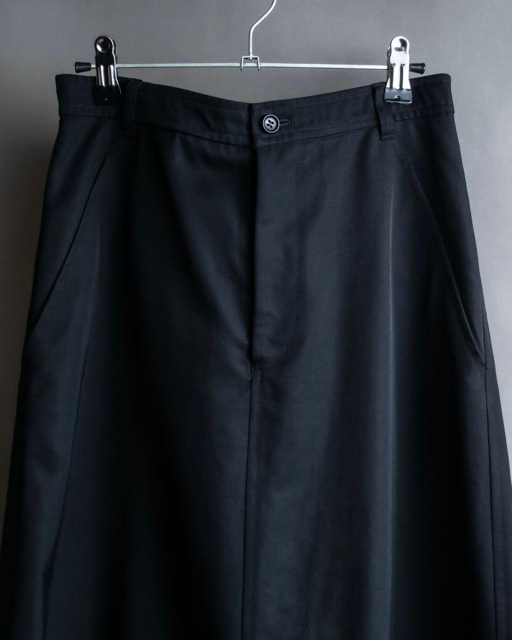 "COMME des GARCONS" Wool gabardine flare maxi length skirt