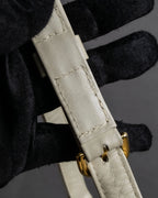 "Valentino Garavani" Square form bicolor 2way leather bag