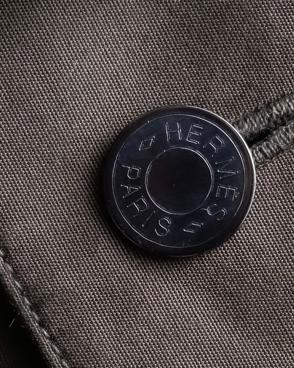 "HERMES" Mocha brown color oversized shirt