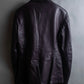 "GUCCI" Cutting design leather tailored jacket